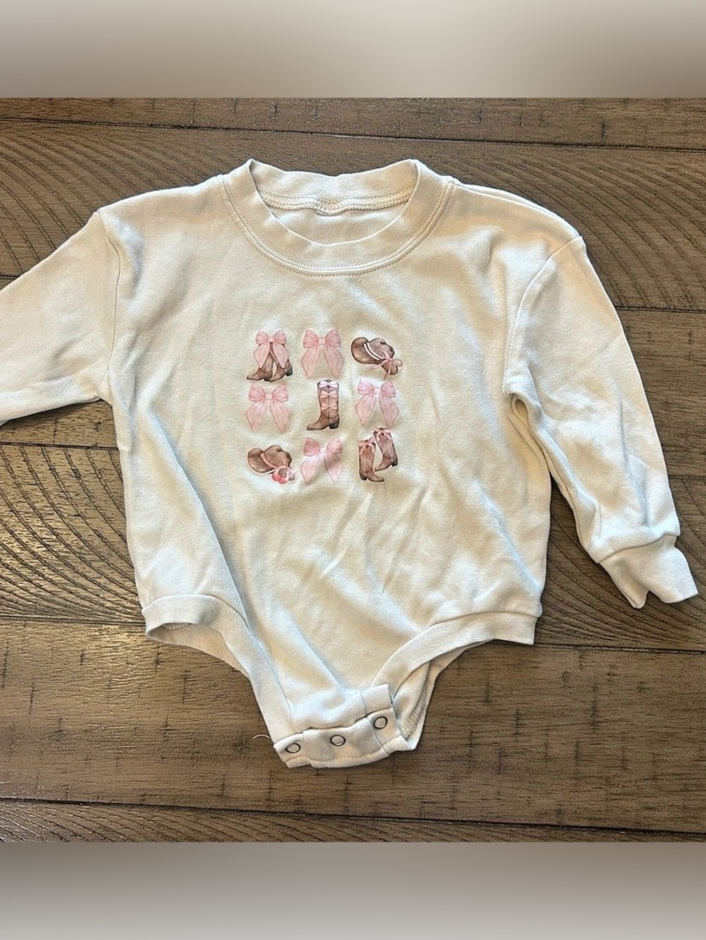 6-12M Sweet Wink Long Sleeve Cowgirl Onesie